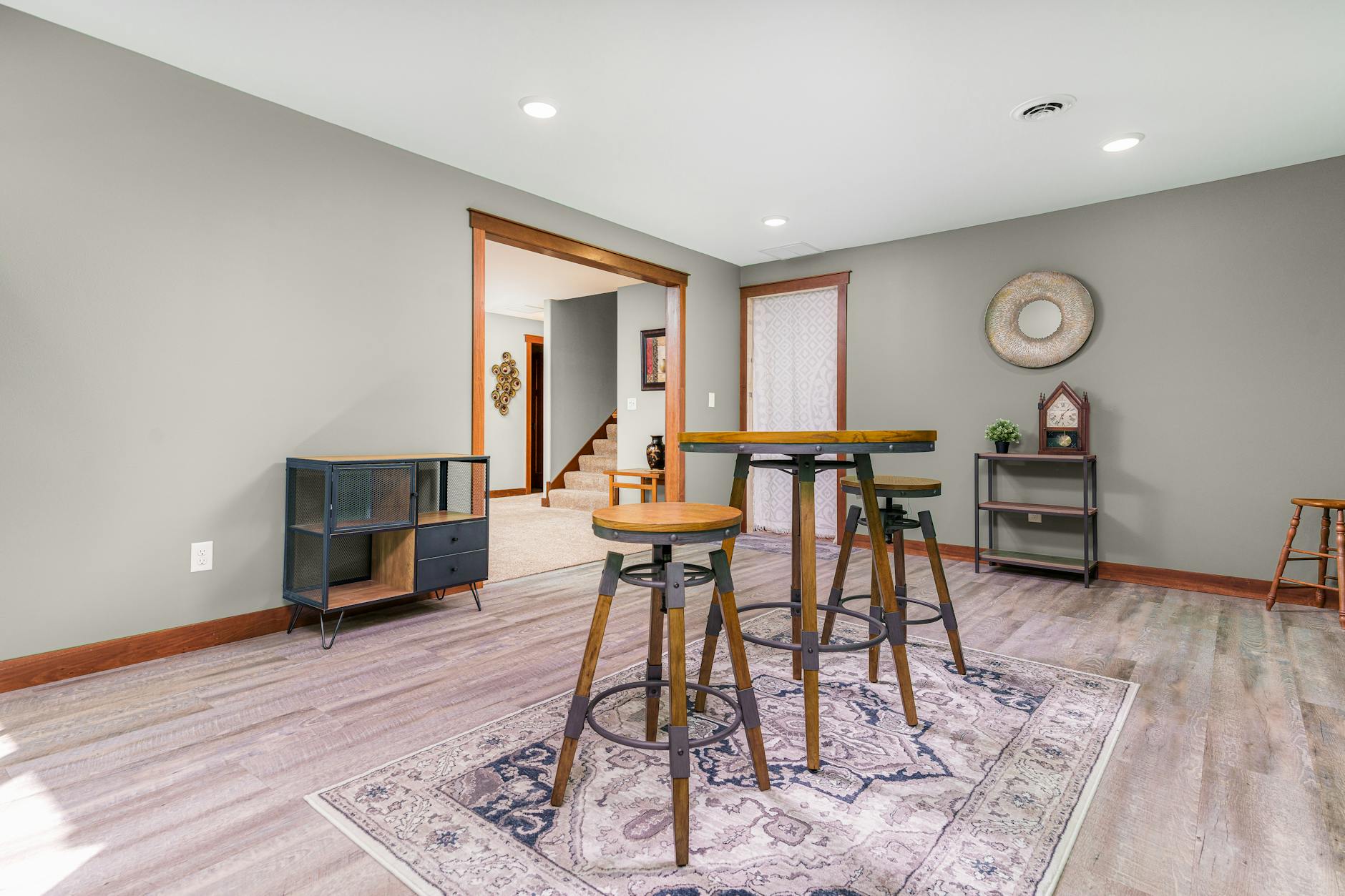 Modern apartment interior with minimalist design